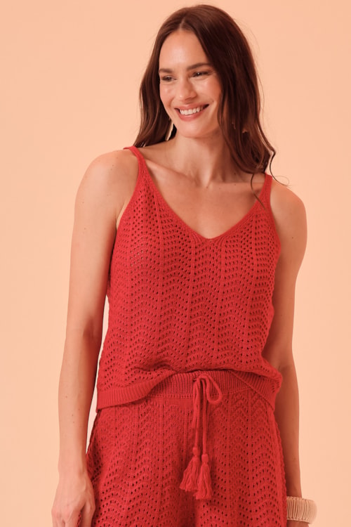 Blusa Tricot Riviera Vermelho - foto 1