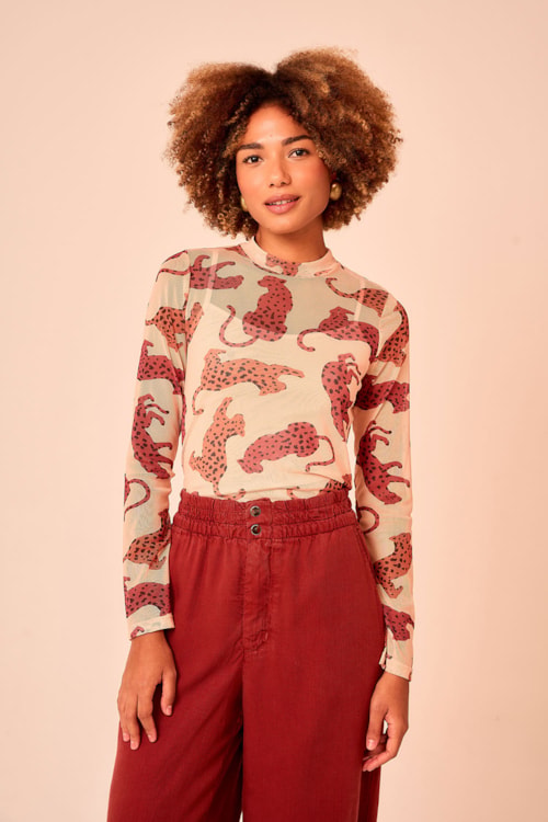 Blusa Tule Oncita Estampado - foto 2