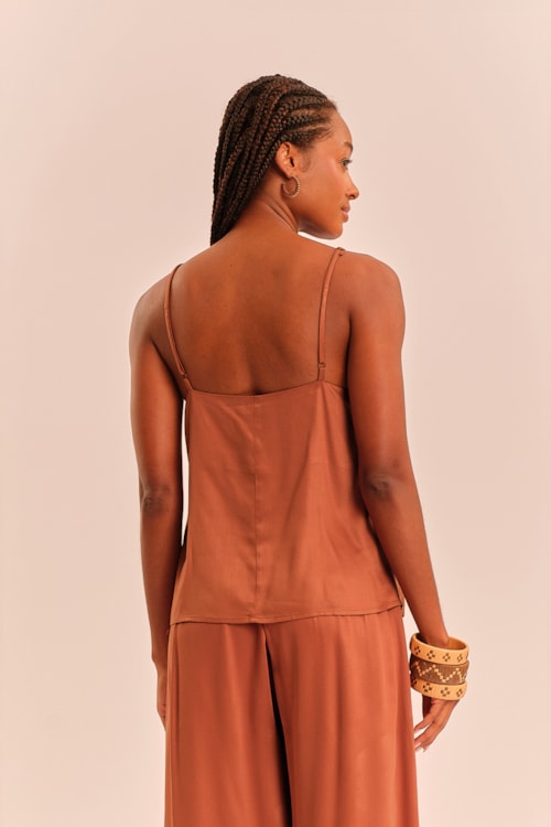 Blusa Valenca Marrom Terra - foto 4