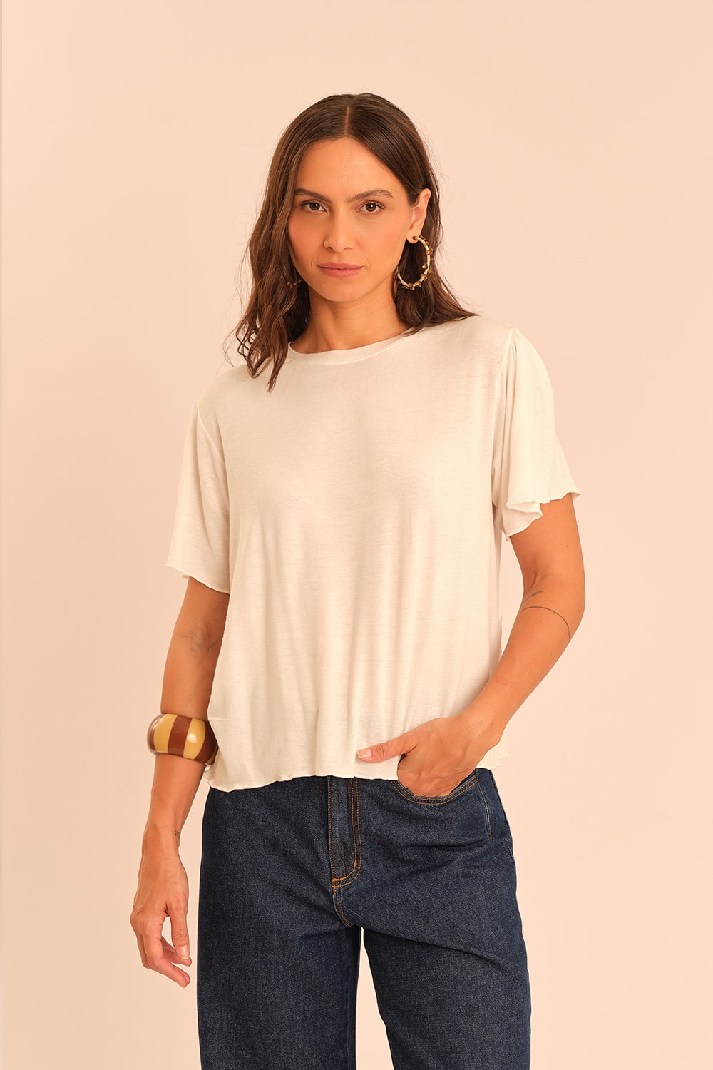Blusa Viscolinho Frufru Off