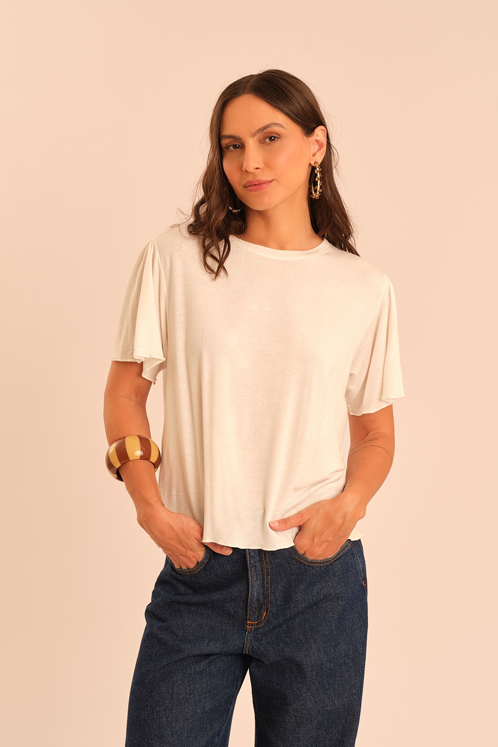 Blusa Viscolinho Frufru Off