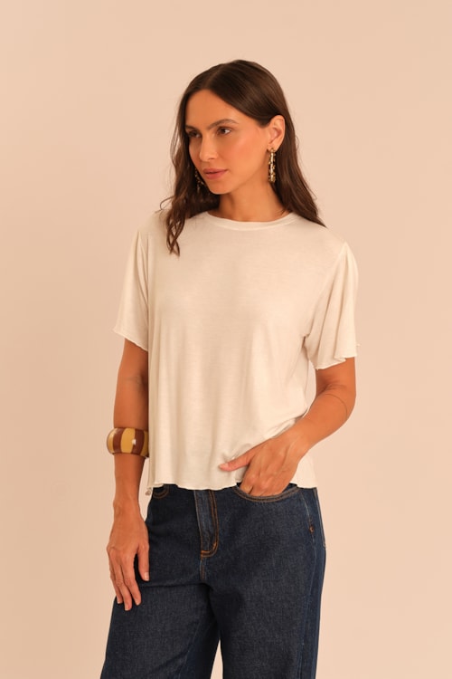 Blusa Viscolinho Frufru Off - foto 4