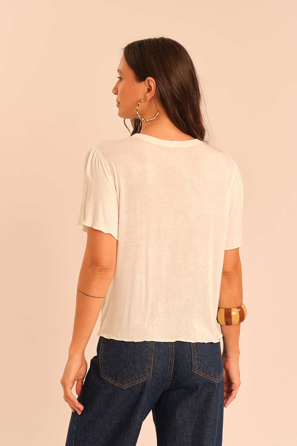 Blusa Viscolinho Frufru Off