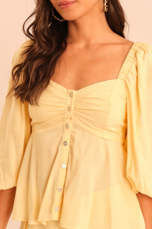 Blusa Viscose Dunas Amarelo Suave - foto 2