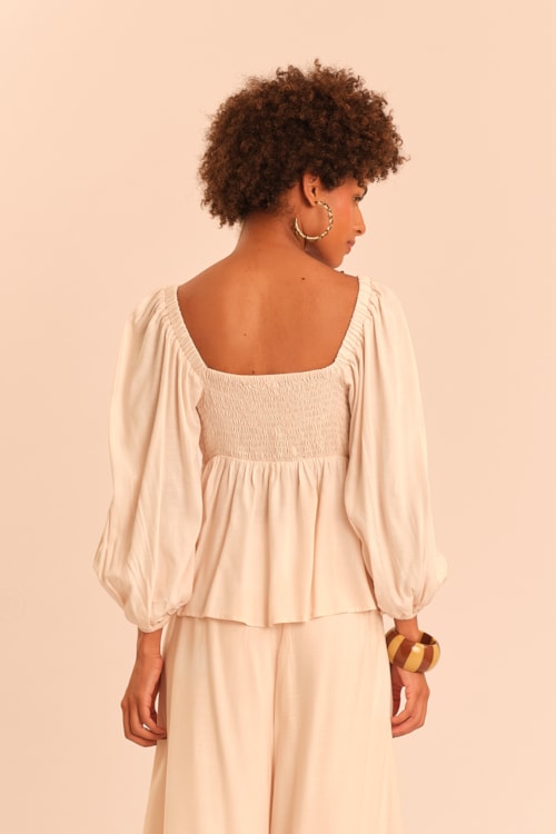 Blusa Viscose Dunas Off - foto 4