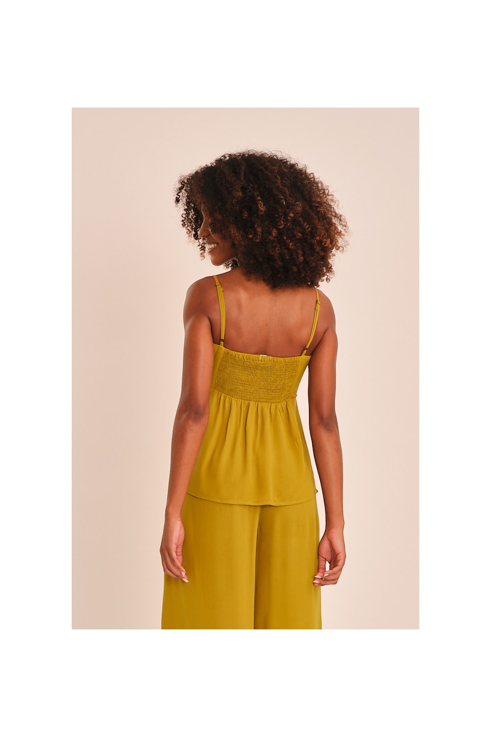 Blusa Viscose Peach Amarelo Camelo