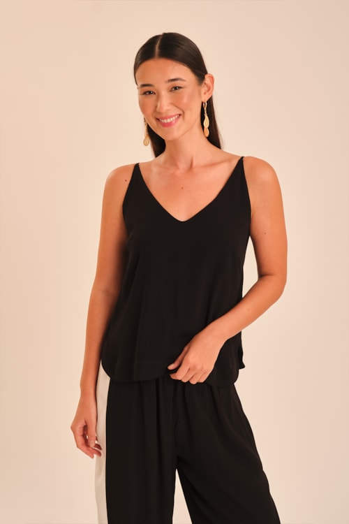 Blusa Viscose Real Basica Preto - foto 1