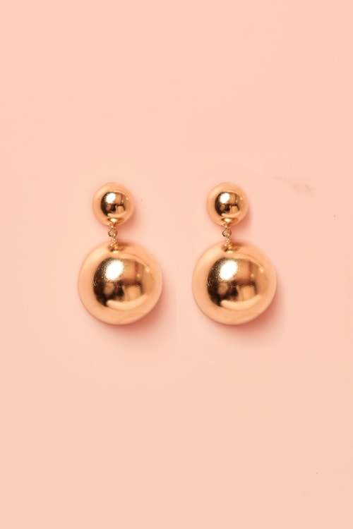 Brinco Metal Glam Dourado - foto 1