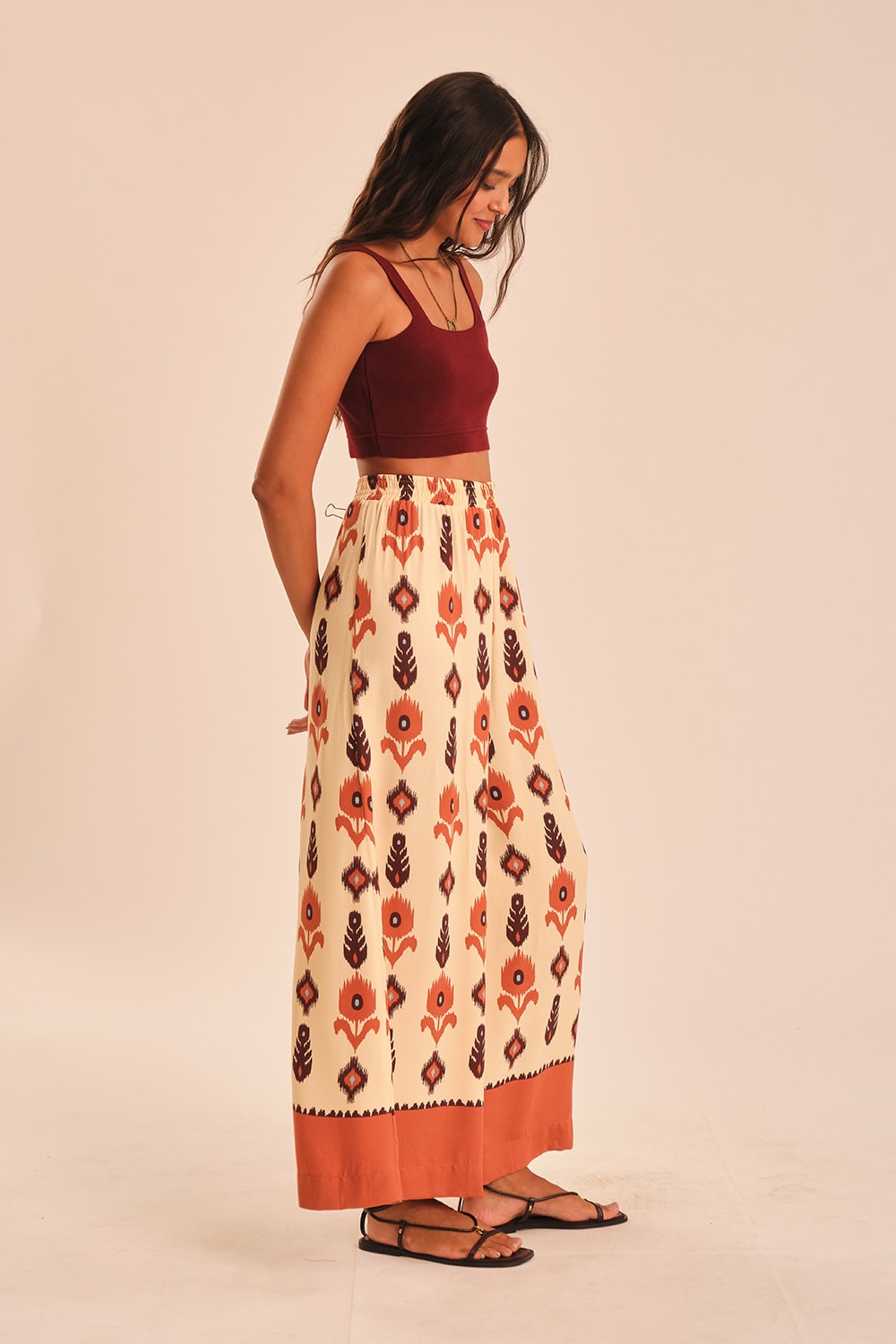 Calca Barrado Ikat Estampado