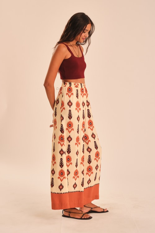 Calca Barrado Ikat Estampado - foto 3
