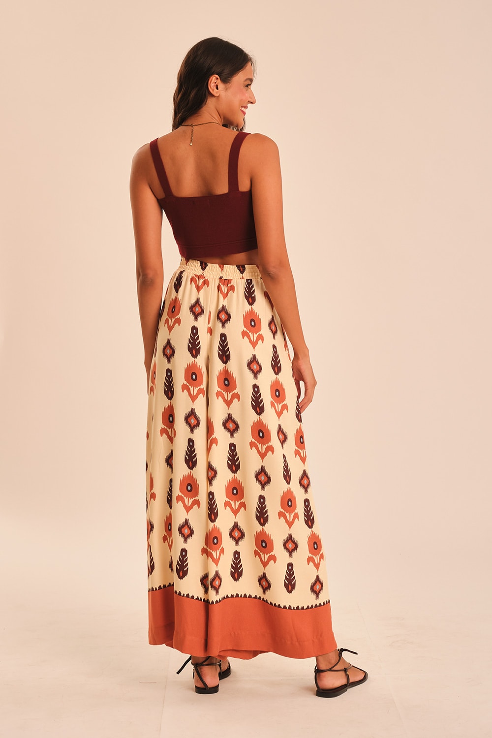 Calca Barrado Ikat Estampado
