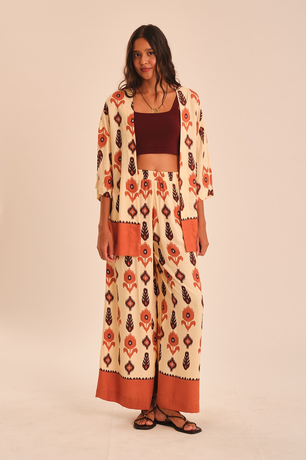 Calca Barrado Ikat Estampado
