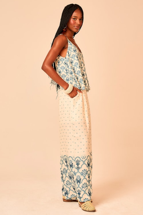 Calca Boho Blue Estampado - foto 2