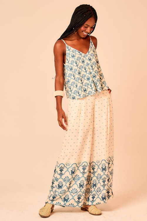 Calca Boho Blue Estampado - foto 1