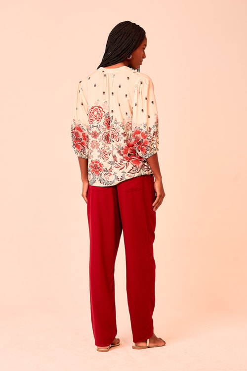Calca Celine Vermelho Rubi - foto 3