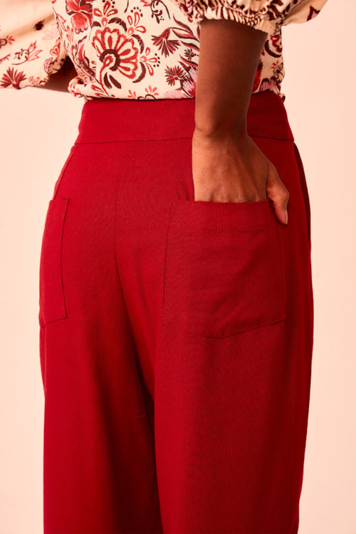 Calca Celine Vermelho Rubi - foto 4