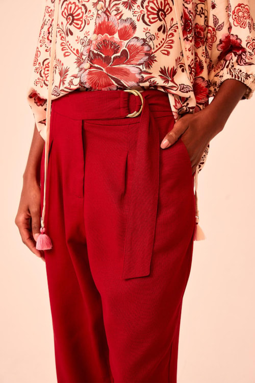Calca Celine Vermelho Rubi - foto 5