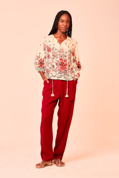 Calca Celine Vermelho Rubi - foto 1