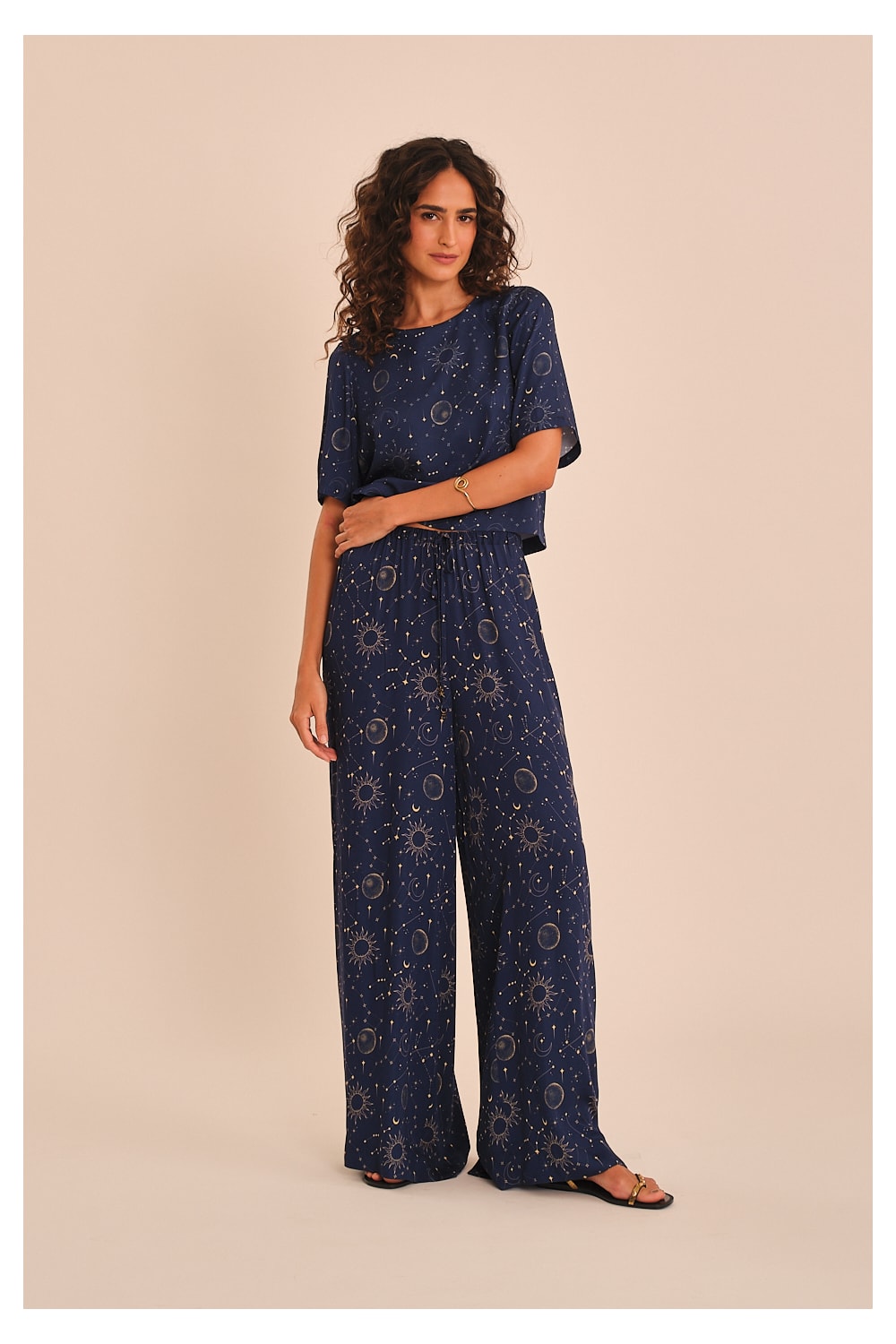 Calca Ceu Indigo Estampado