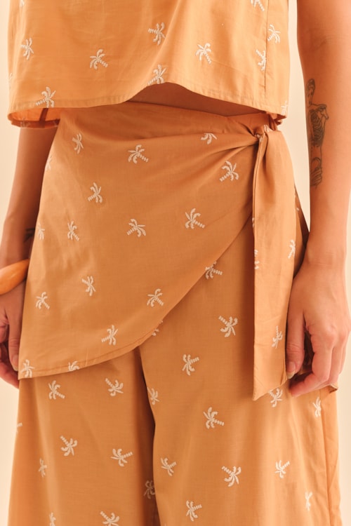 Calca Cotton Coqueiro Laranja Pêssego - foto 4