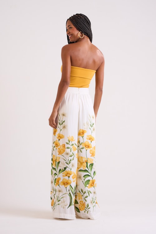 Calca Floral Canola Estampado - foto 4