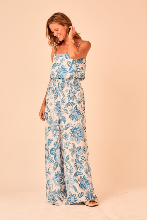 Calça Floral Lurex Estampado - foto 1