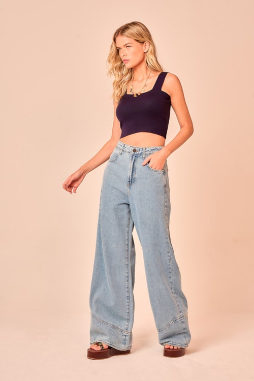 Calça Jeans Barra Ondas Jeans - foto 2