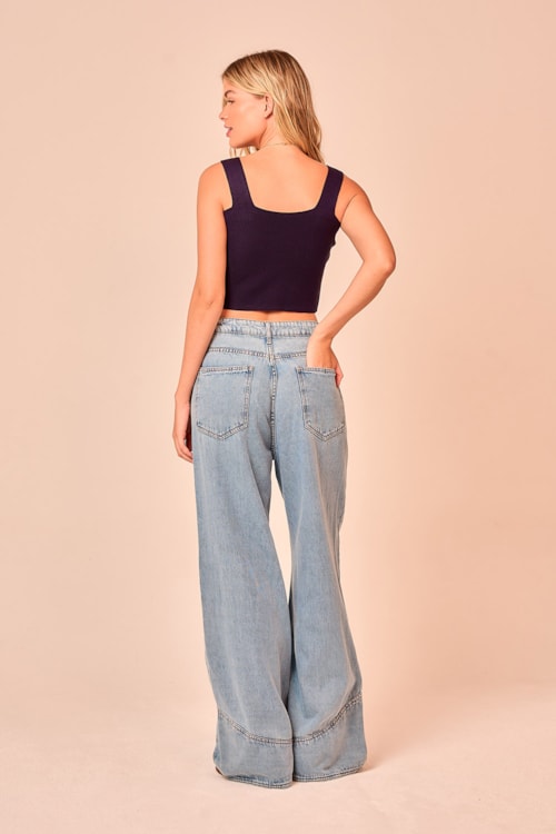 Calça Jeans Barra Ondas Jeans - foto 3