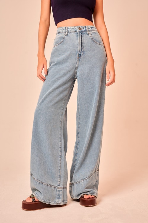 Calça Jeans Barra Ondas Jeans - foto 4
