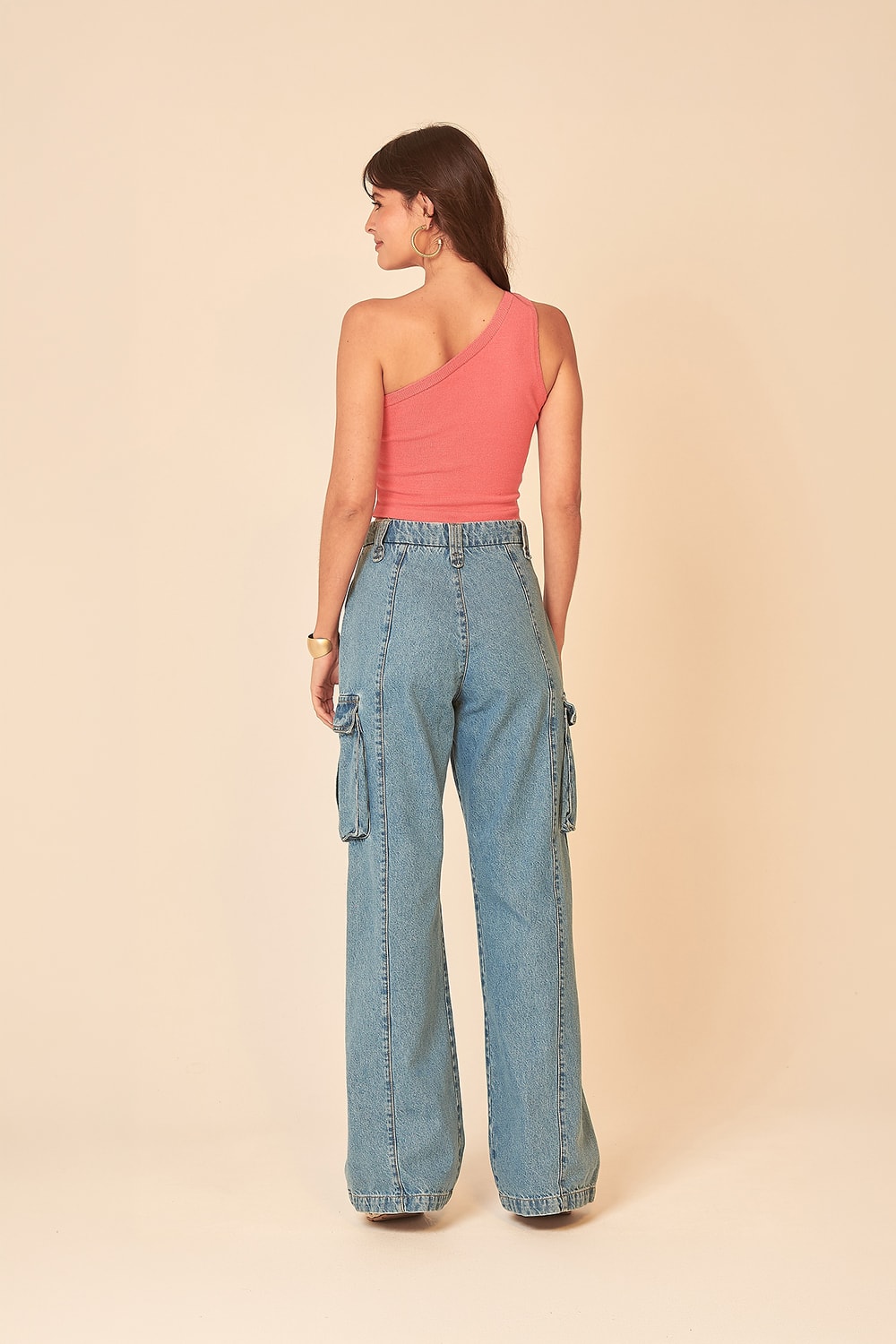 Calca Jeans Cargo Jeans
