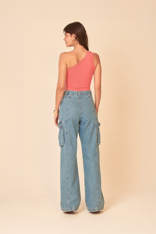 Calca Jeans Cargo Jeans - foto 4