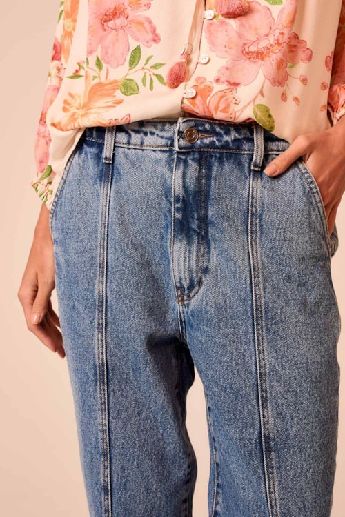 Calca Jeans Recortes Jeans - foto 1
