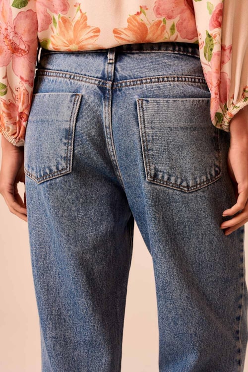 Calca Jeans Recortes Jeans - foto 3