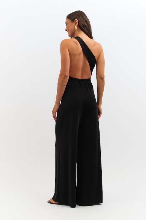 Calca Jersey Pantalona Preto - foto 4
