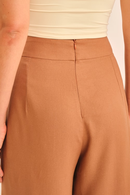 Calca Linho Miragem Bege Tahine - foto 4