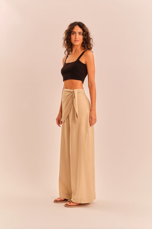 Calça Linho Solare Areia - foto 3