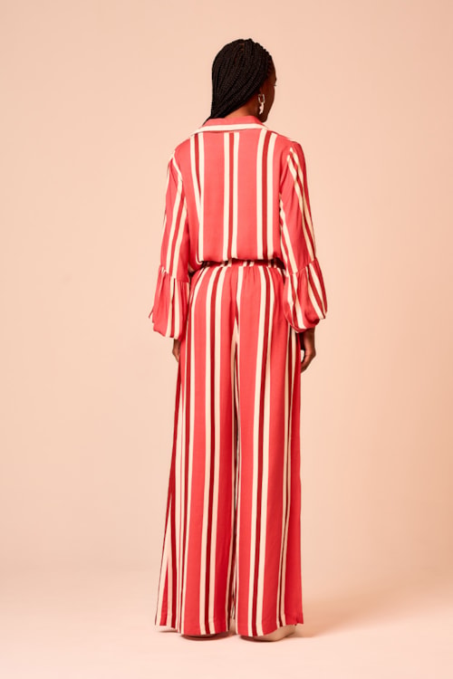 Calca Listra Linen Estampado - foto 3