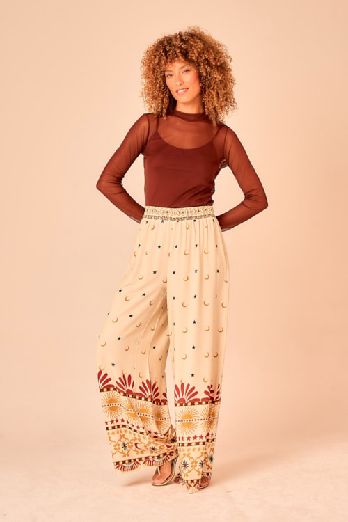 Calca Pantalona Ceu Encantado Estampado - foto 3