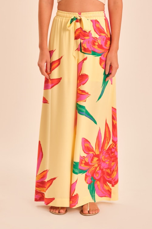 Calca Pantalona Floral Bold Estampado - foto 4