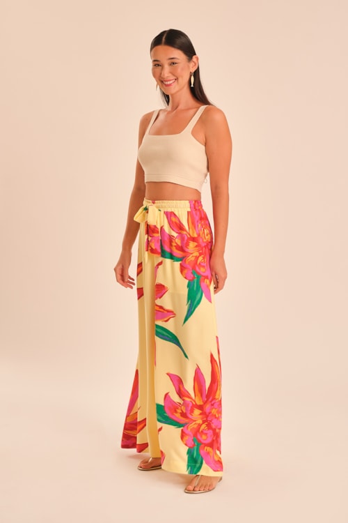 Calca Pantalona Floral Bold Estampado - foto 5