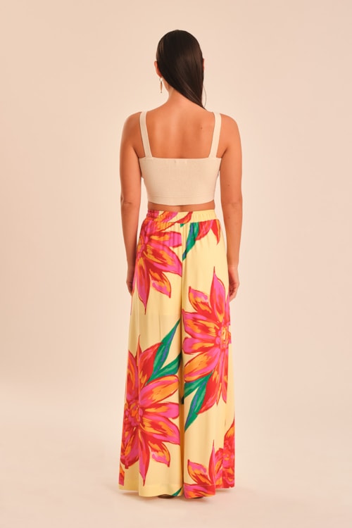 Calca Pantalona Floral Bold Estampado - foto 6
