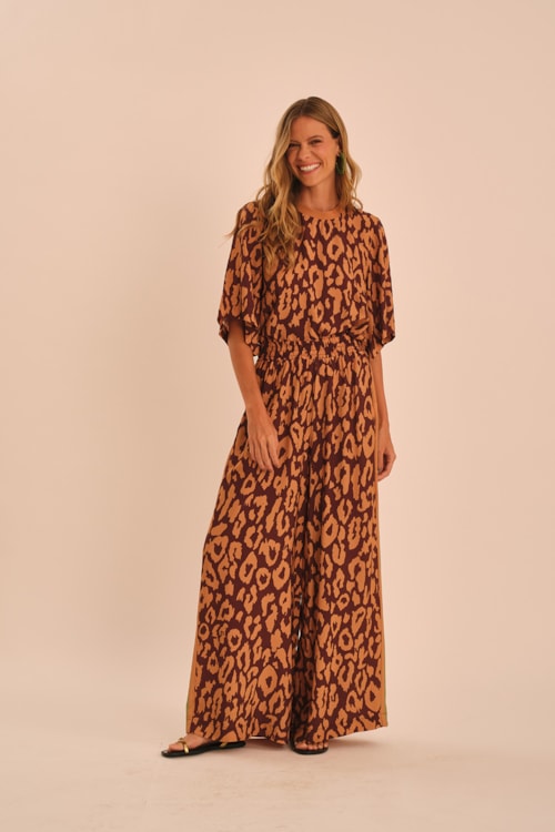 Calca Pantalona Leopard Estampado - foto 1