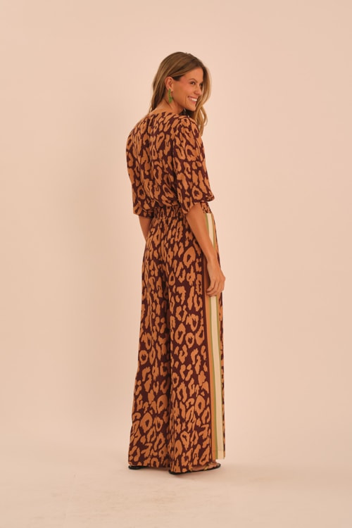 Calca Pantalona Leopard Estampado - foto 4