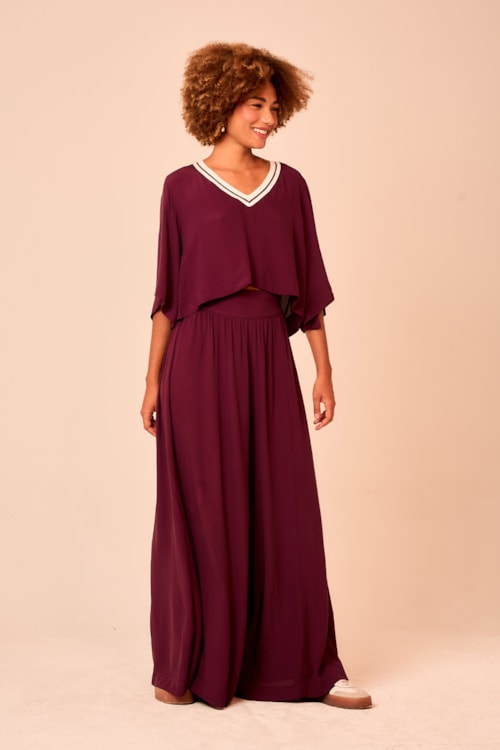 Calca Pantalona Lotus Roxo - foto 2