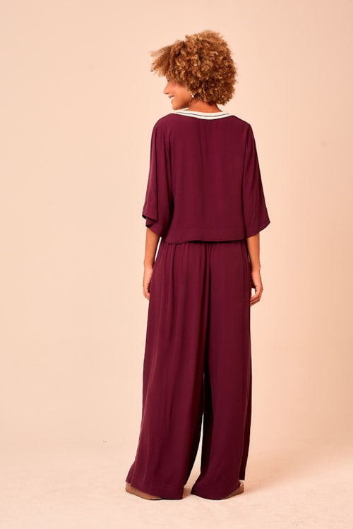 Calca Pantalona Lotus Roxo - foto 3