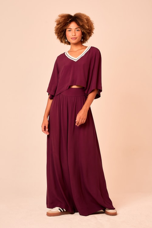 Calca Pantalona Lotus Roxo - foto 1