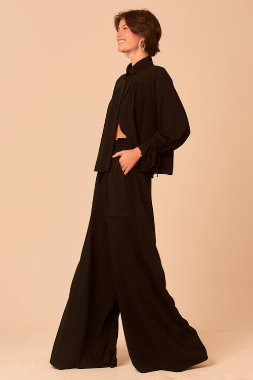 Calca Pantalona Mata Preto - foto 4