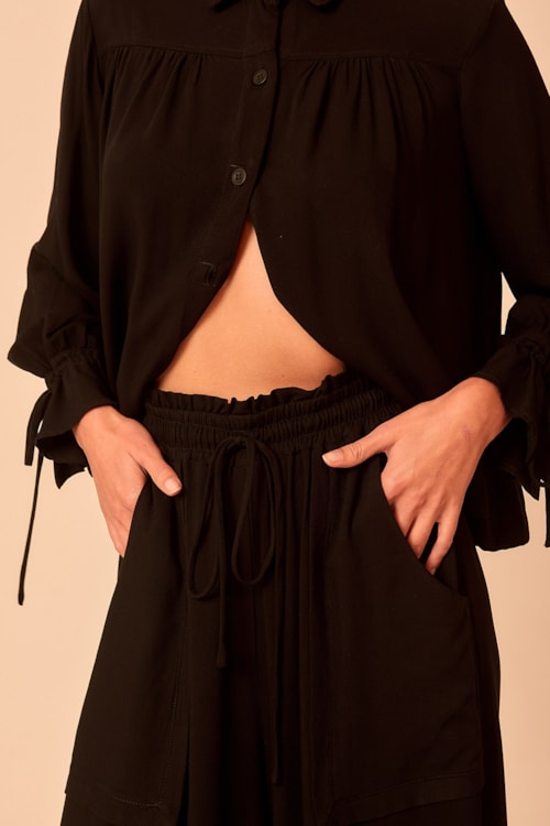 Calca Pantalona Mata Preto - foto 7