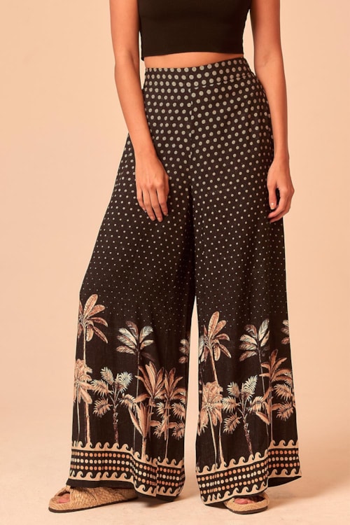 Calça Pantalona Tropical Poente Estampado - foto 5