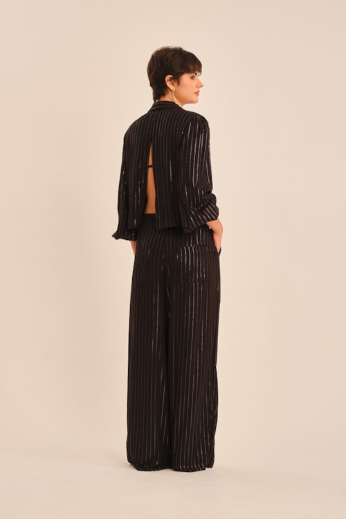 Calca Risca Lurex Preto - foto 5